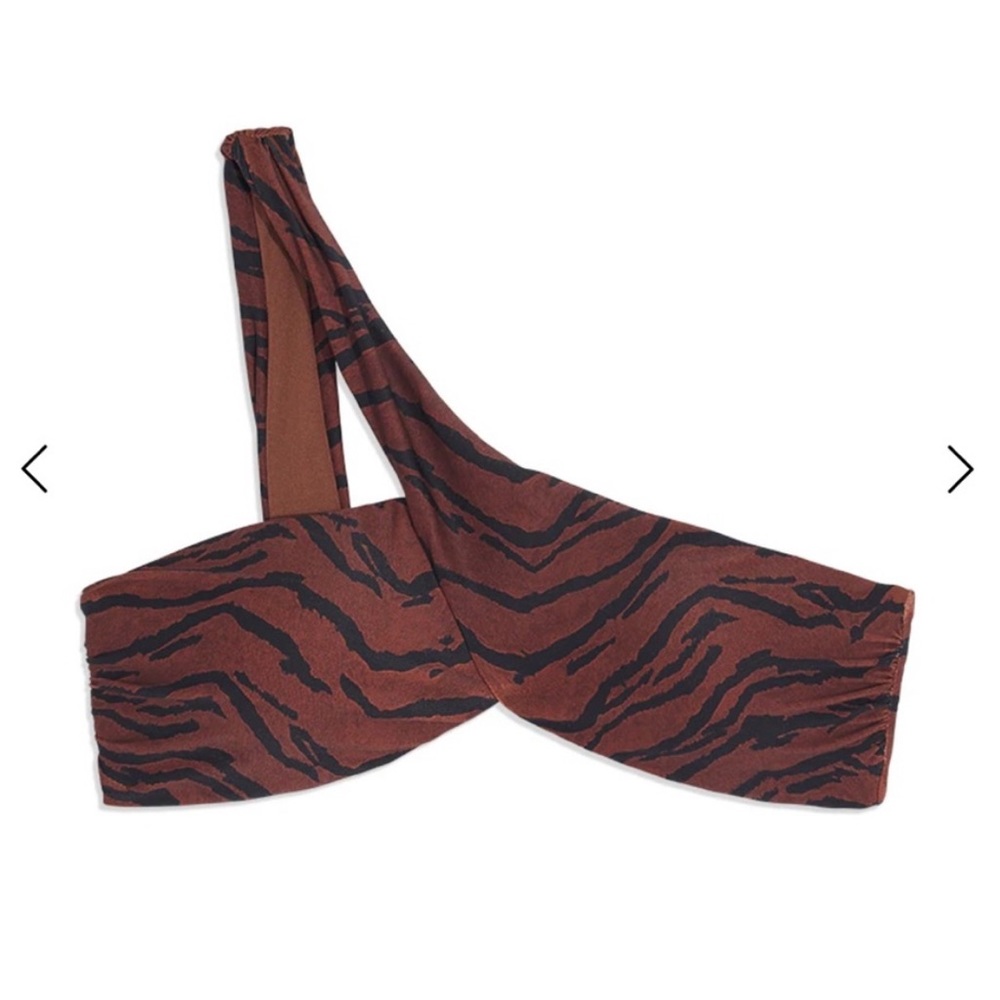 Weworewhat cross-over tiger bikini top